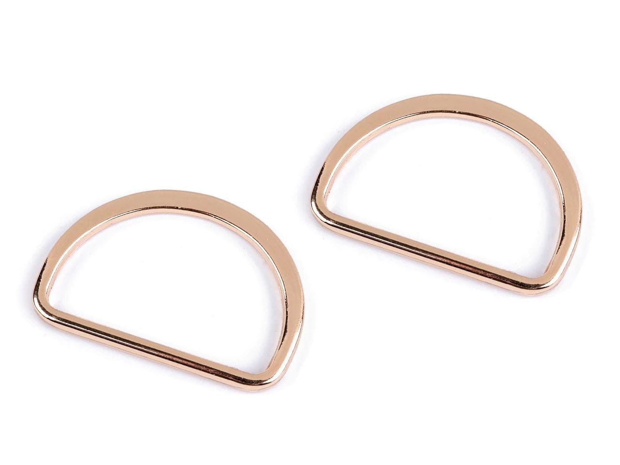 Metal D-ring 30 mm-rose gold (5 pcs)