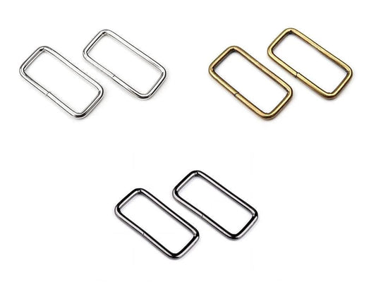 Metall-Rechteck 30 mm, silberfarbener Farbton (10 Stück im Set)