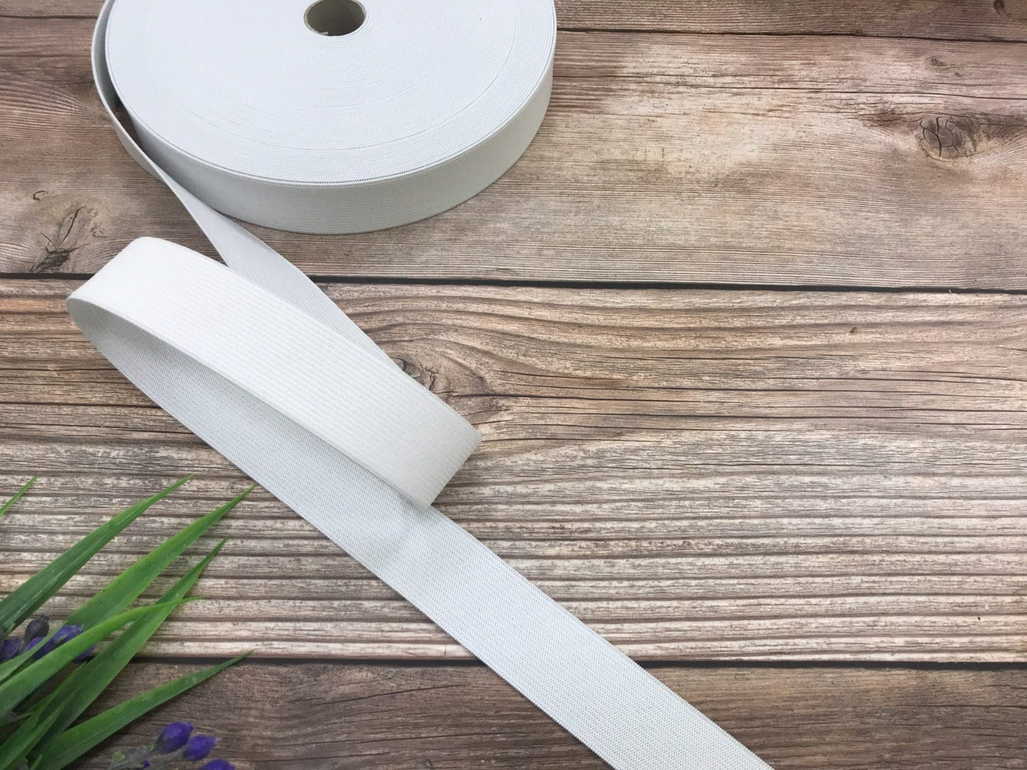 Flaches Gummiband-1,5 cm weiß