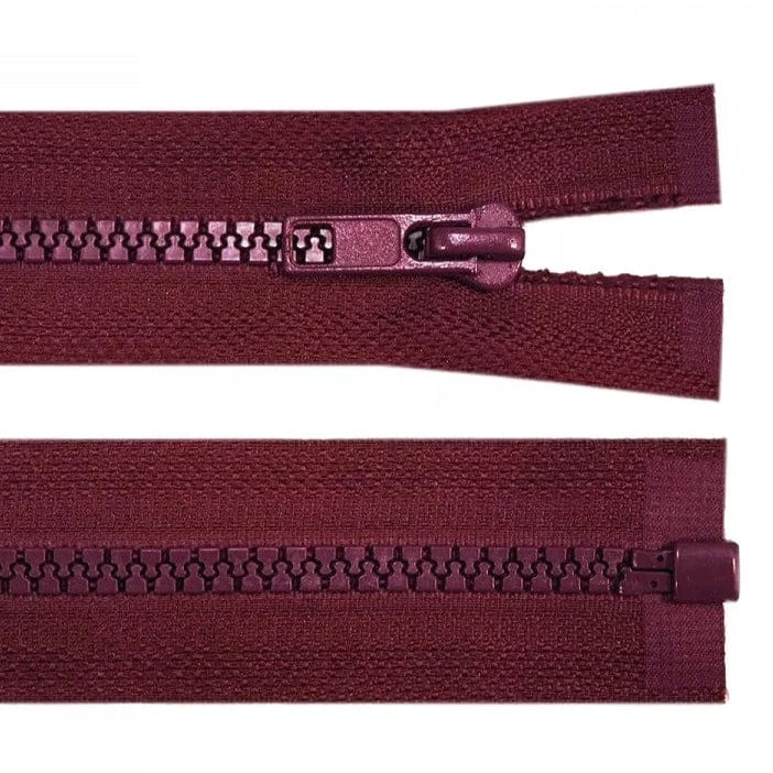 Zip-open burgundy tractor