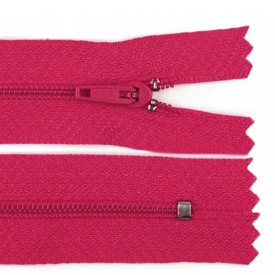 Fuchsia closed zipper