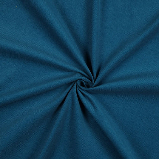 Velours côtelé de coton fin - pétrole 145 g/m²