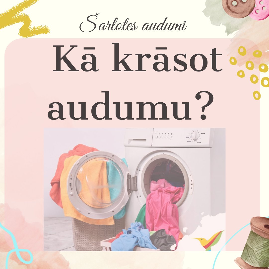 How to dye fabric step by step. - Šarlotes audumi
