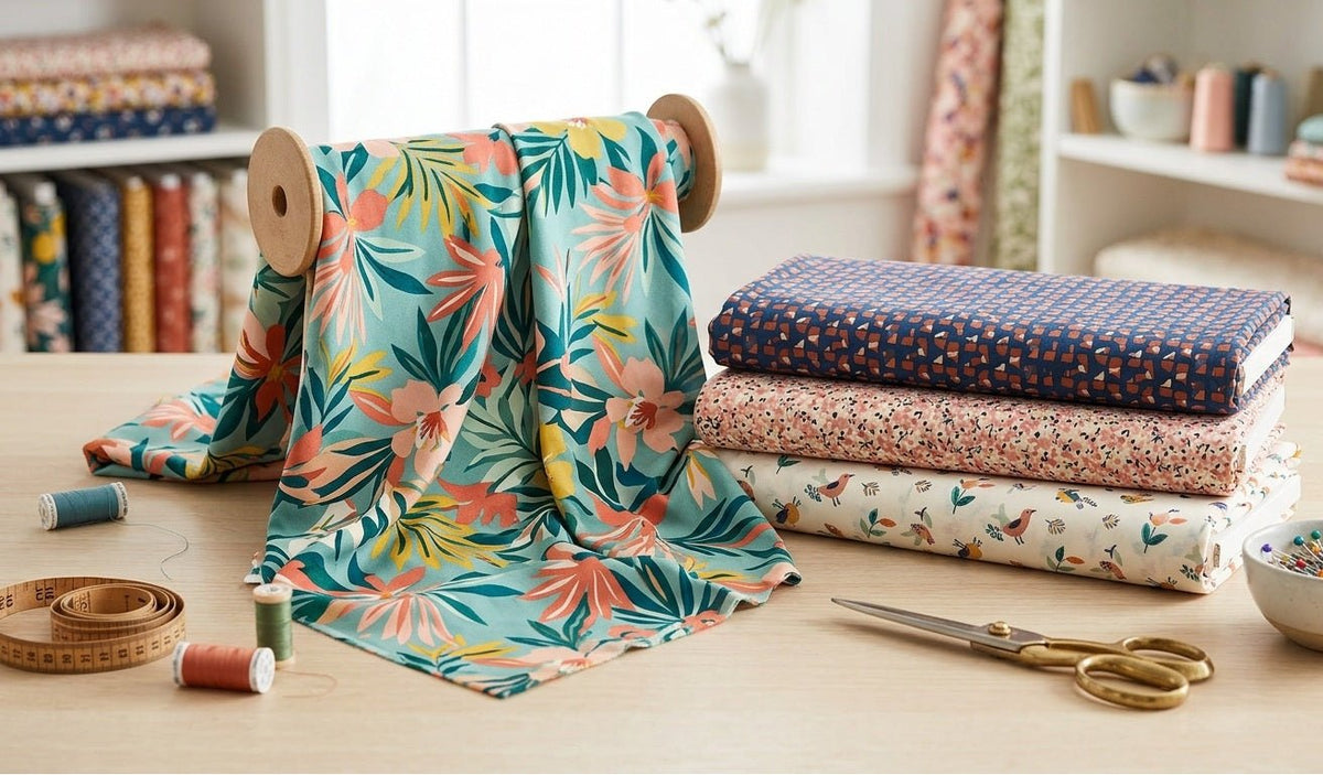 Tissu 100 % viscose imprimé - Šarlotes audumi