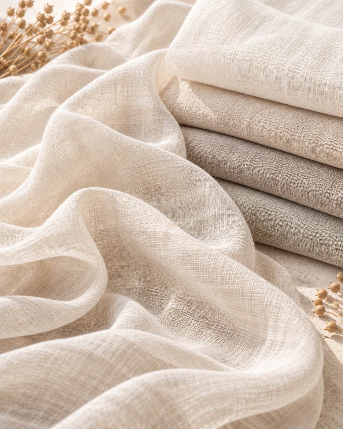 Tissu de lin adouci fin 165 g/m² - Tissus de Charlotte