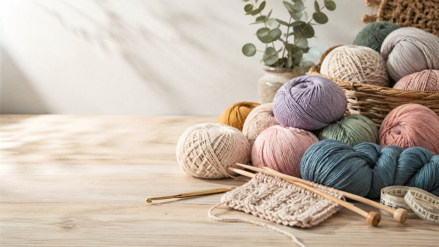Garn zum Stricken und Häkeln für verschiedene Handarbeitsprojekte