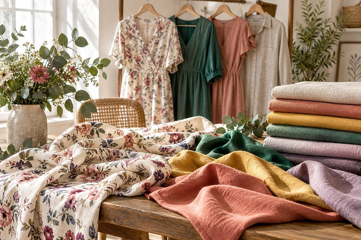 Viscose et lin - tissus Charlotte