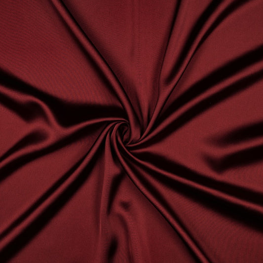 Satin avec élasthanne - bordeaux