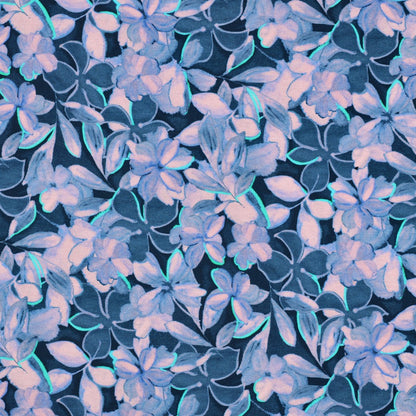 Maille bouclette en coton – fleurs de lilas