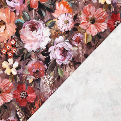 Maille bouclette en coton - Bouquet d’automne