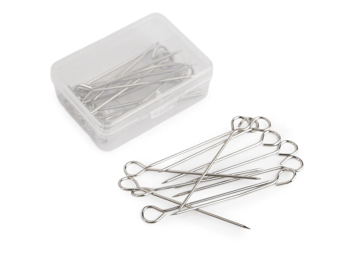 Épingles longues de 65 mm – acier inoxydable, 30 pièces.