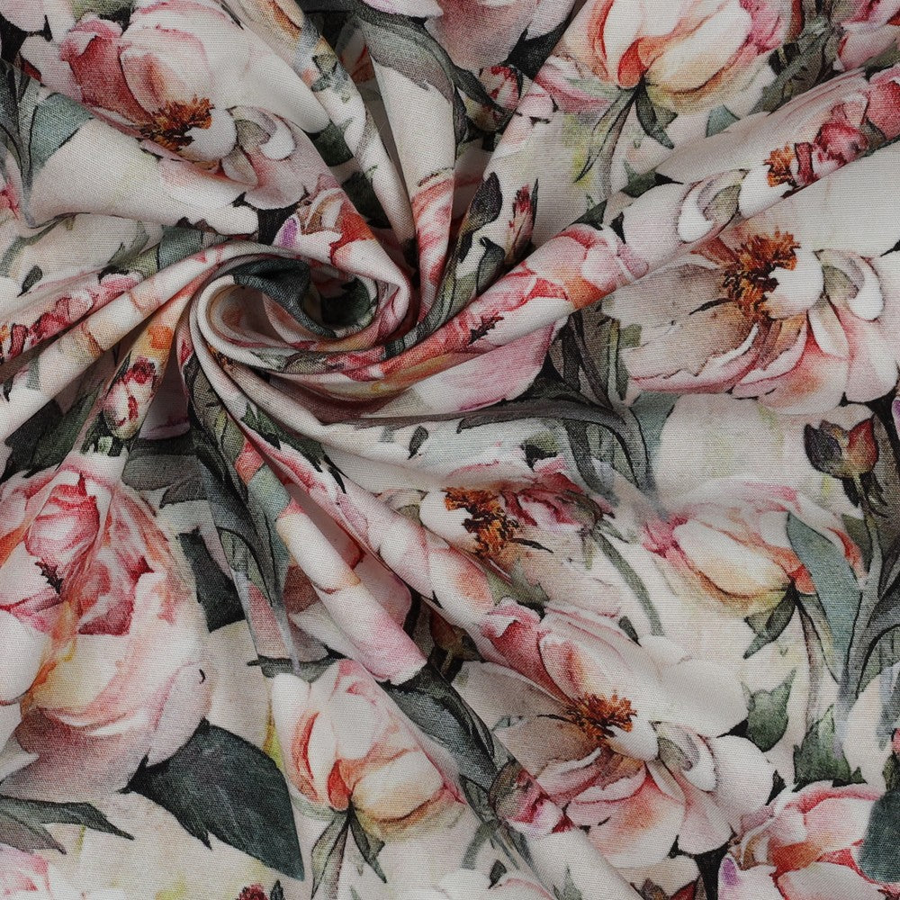 Viskozes audums ar elastānu-peonijas 135 g/m²