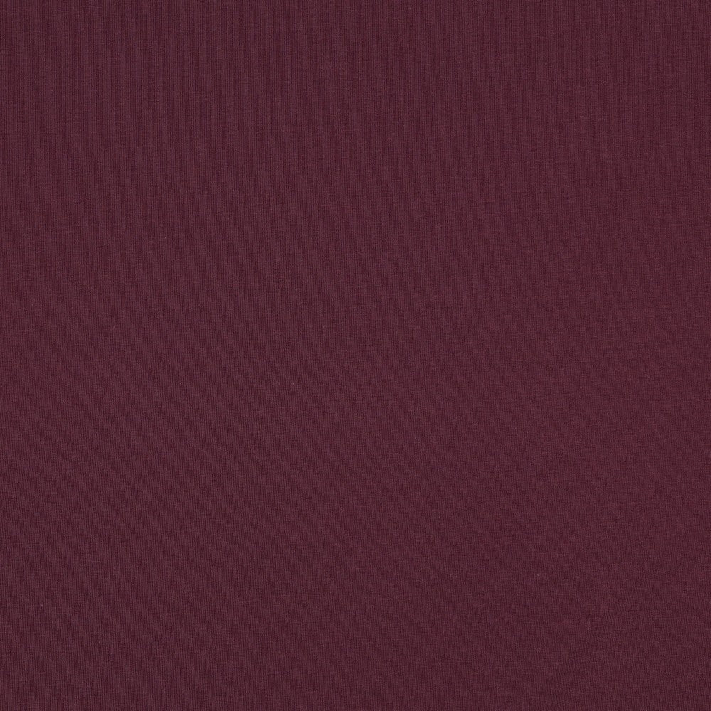 Baumwoll-Loopstrickstoff - Aubergine 235 g/m²