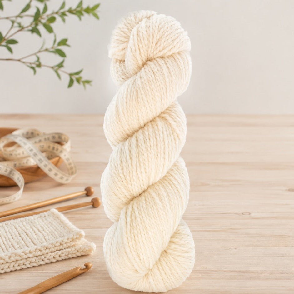 Fil 100 % en laine de mouton australienne non teinté pour tricot, crochet et teinture