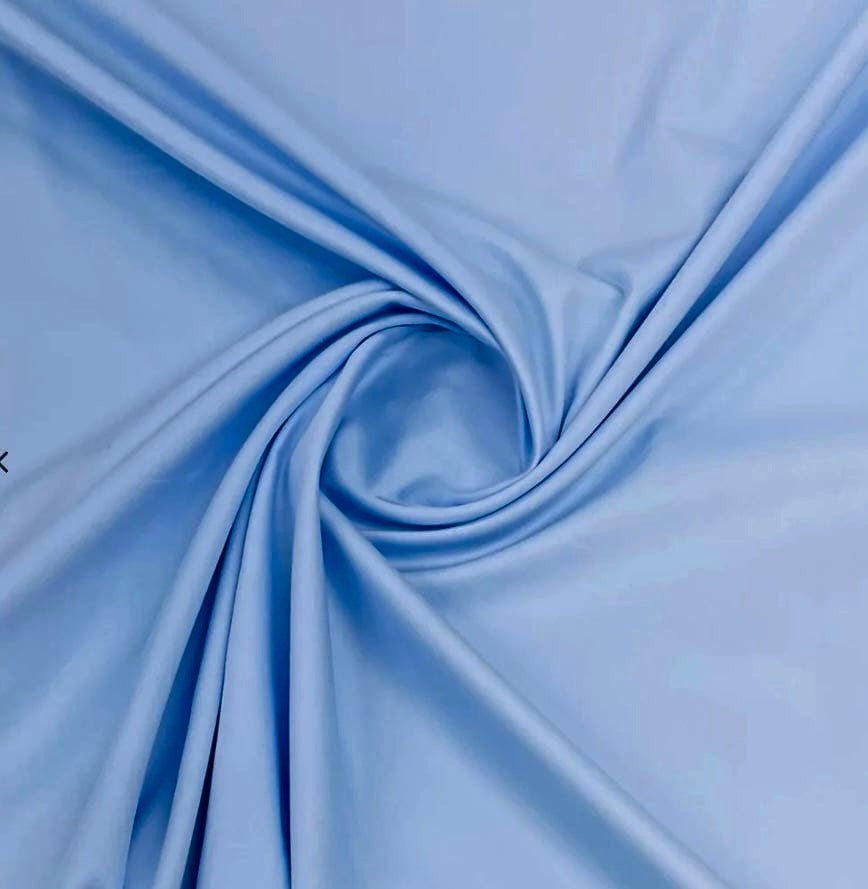 Tissu 100 % coton - bleu ciel 220cm 146 g/m²