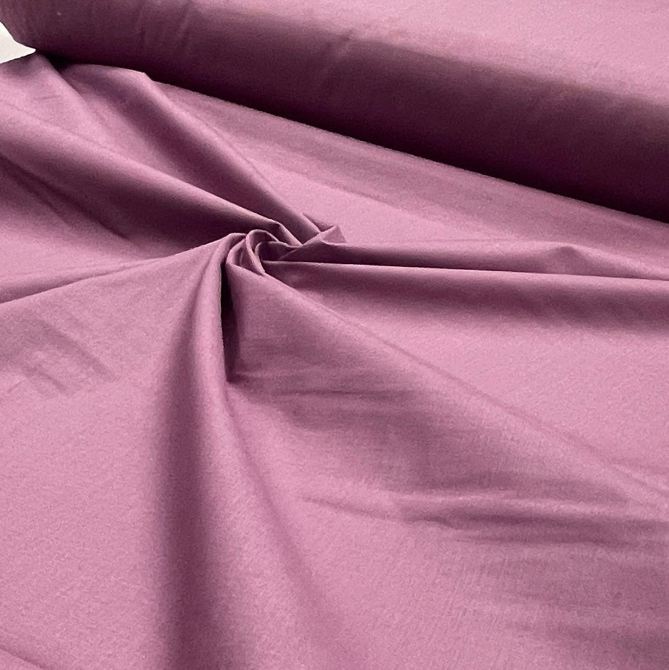 Tissu 100 % coton - teinte prune fumée 125 g/m²