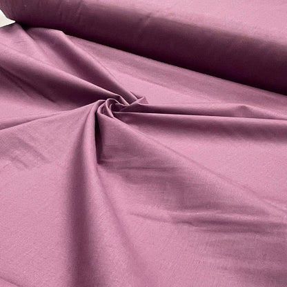 Tissu 100 % coton - teinte prune fumée 125 g/m²