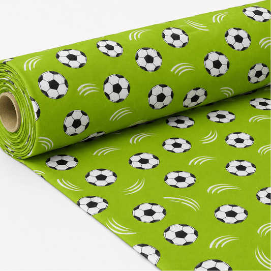 Attēls ar 100% Kokvilnas audums-futbols 125 g/m² – pieejams Šarlotes audumi
