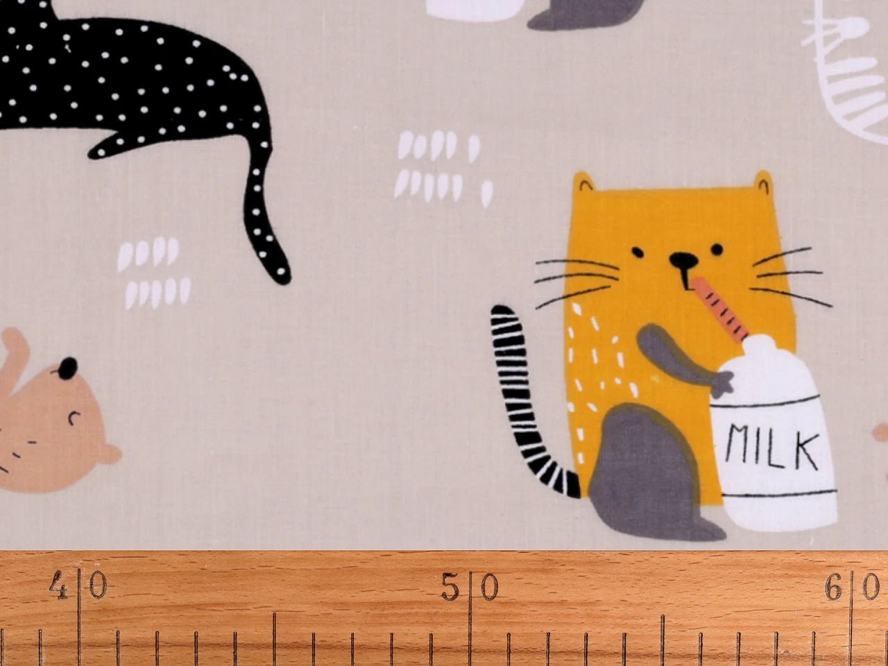 100% Cotton Fabric - Khaki and Milk 125 g/m² – available at Šarlotes audumi