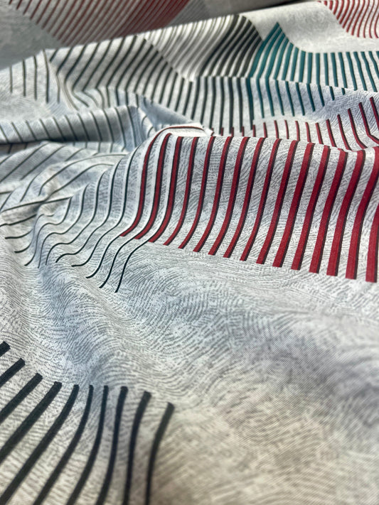Image en tissu 100 % coton à motif quadrillé, 220 cm – disponible en ligne chez Šarlotes audumi