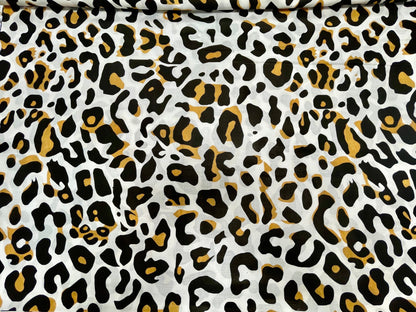 100% Cotton fabric - leopard print 220cm 125 g/m²