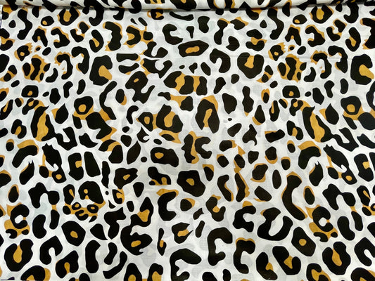 100% Cotton fabric - leopard print 220cm 125 g/m²