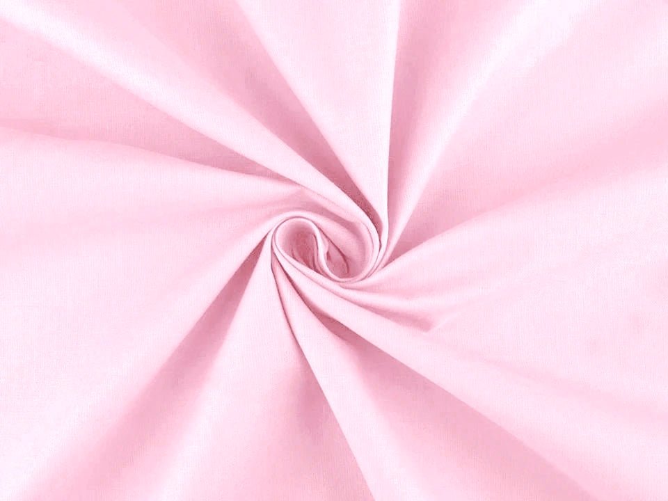 100% Cotton fabric - soft pink 125 g/m²