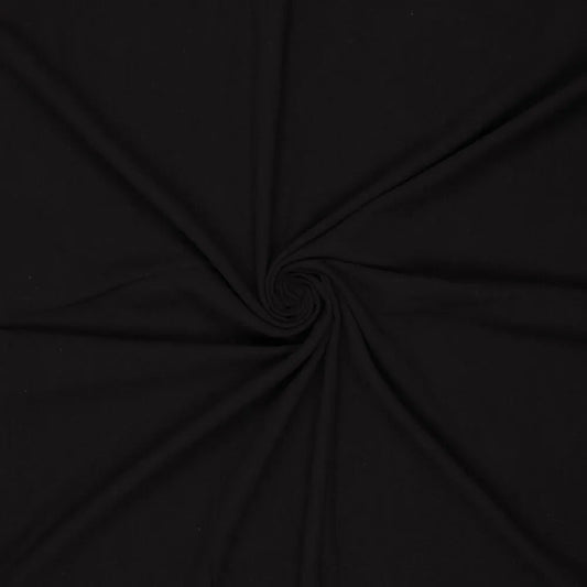 Image of 100% washed cotton fabric | Washed - black 85 g/m² – available at Šarlotes audumi