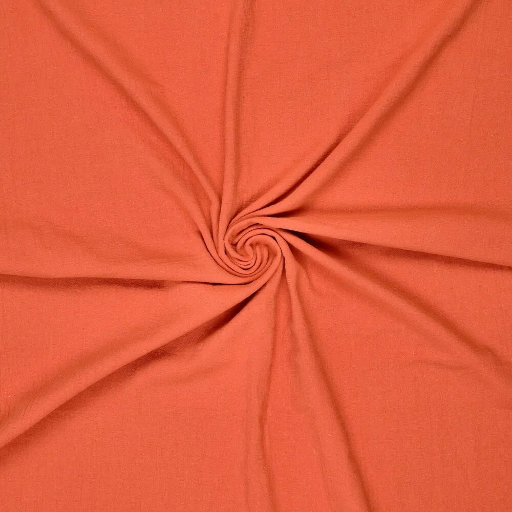 Tissu 100 % coton lavé | Washed - orange 85 g/m² – disponible chez Šarlotes audumi