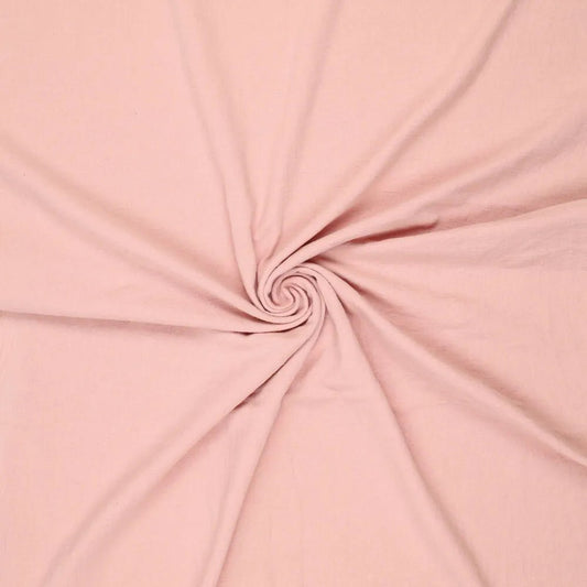Image of 100% washed cotton fabric | Washed - powder pink 85 g/m² – available at Šarlotes audumi