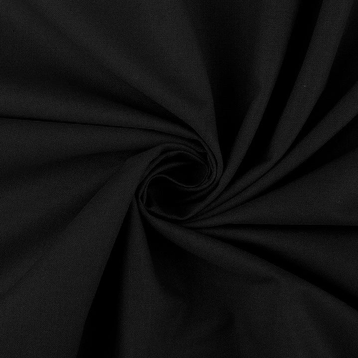 100% Cotton fabric - black 125 g/m²