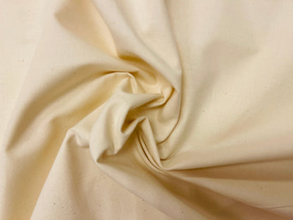 100% Cotton fabric - unbleached natural 125 g/m²