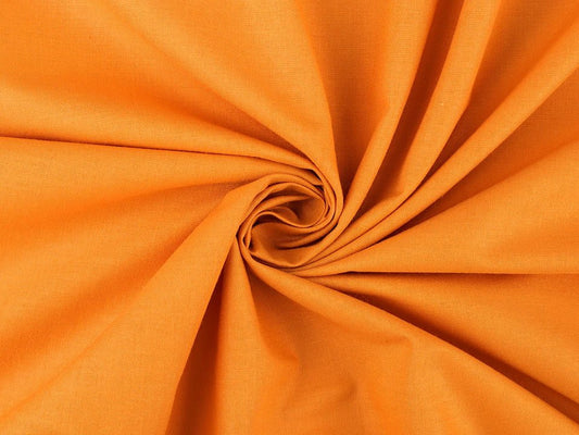 100% Kokvilnas audums - oranžs 125 g/m²