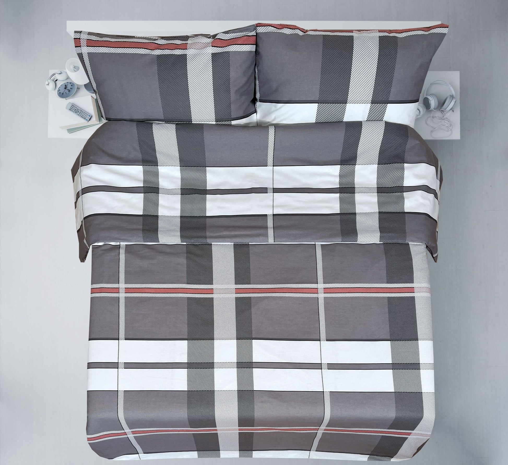 Tissu 100 % coton à carreaux 220cm 146 g/m²