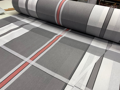 Tissu 100 % coton à carreaux 220 cm 146 g/m²