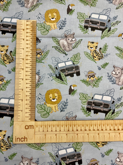 100% Kokvilnas audums - Safari ekspedīcija 125 g/m²
