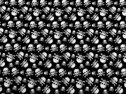 Image avec tissu 100 % coton à tête de squelette 125 g/m² – disponible chez Šarlotes audumi