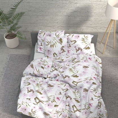 Tissu 100 % coton - lys parfumés 220 cm 146 g/m²