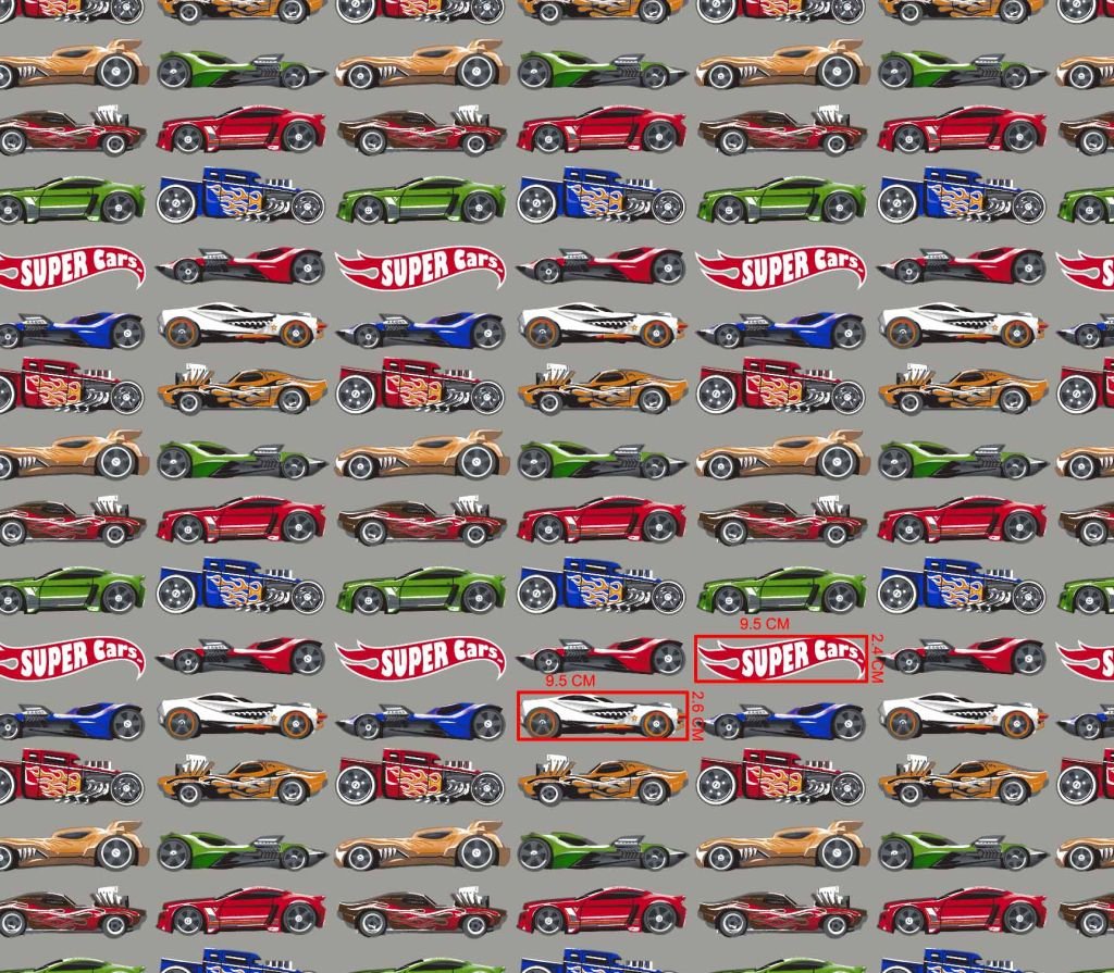Image du tissu 100 % coton - super auto 125 g/m² – disponible chez Šarlotes audumi