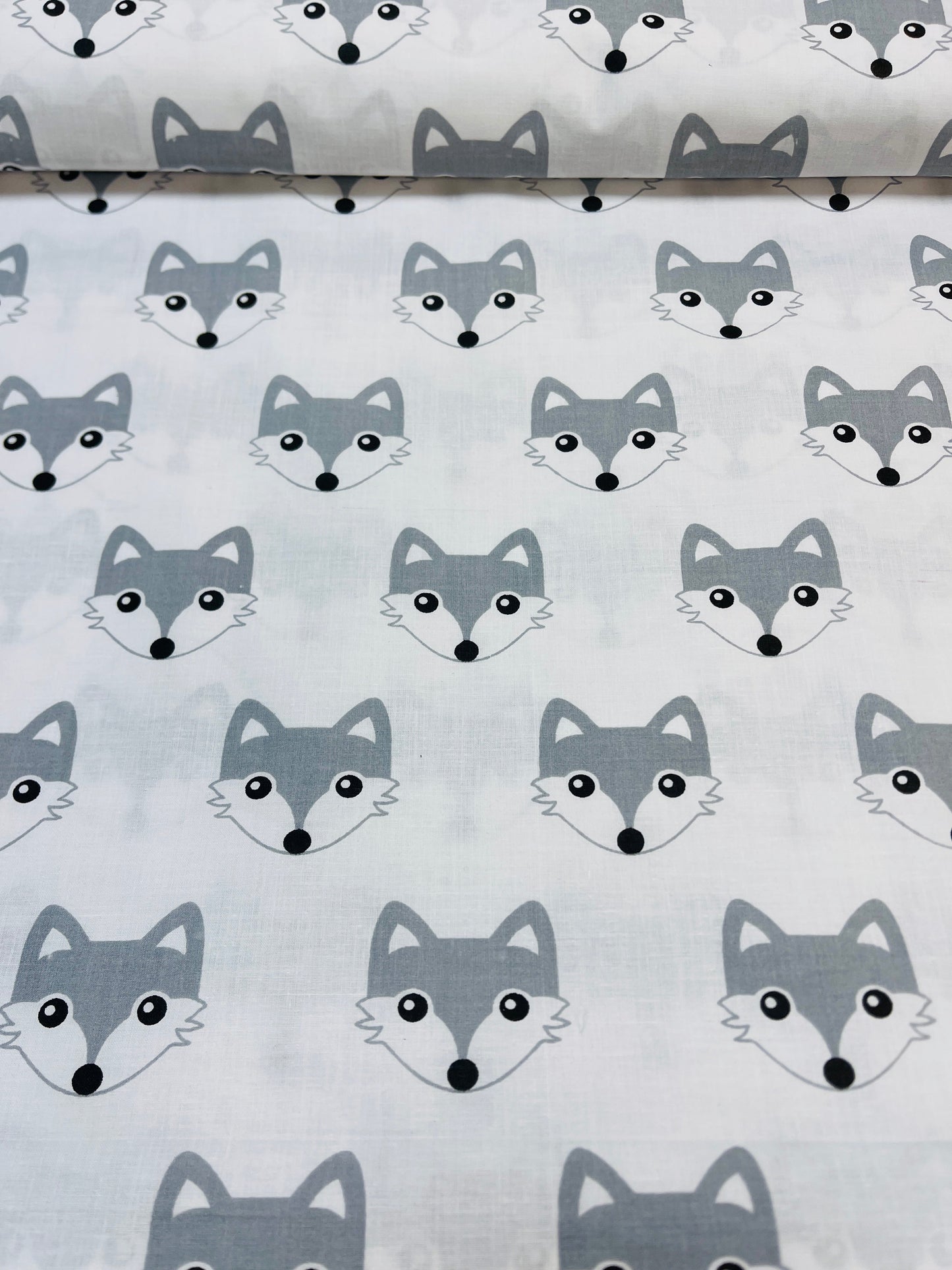 Image of 100% cotton fabric - wolves 125 g/m² – available at Šarlotes audumi