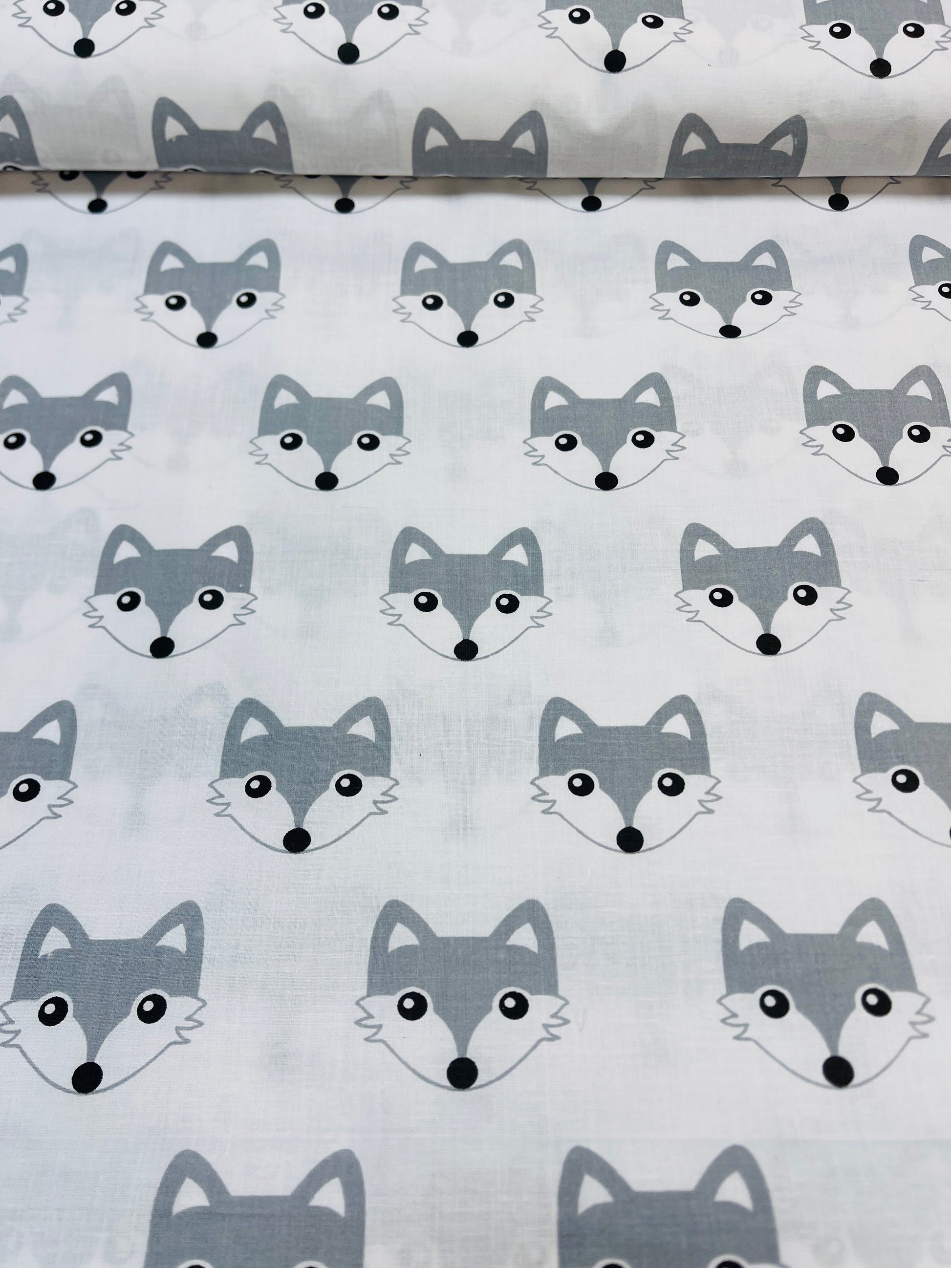Image of 100% cotton fabric - wolves 125 g/m² – available at Šarlotes audumi