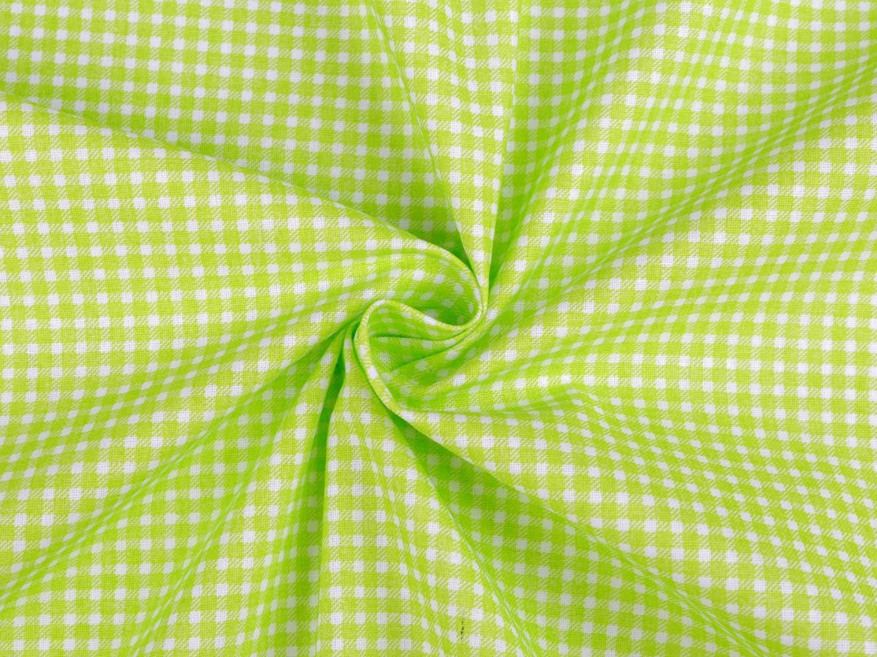 Tissu 100 % coton - vert à carreaux 125 g/m