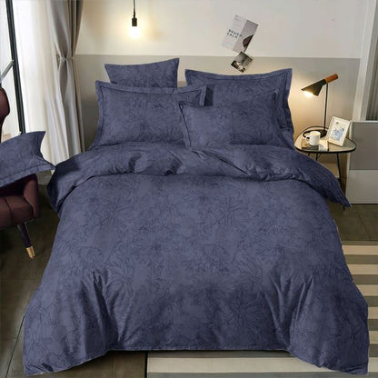 Tissu 100 % coton à fleurs sur fond bleu foncé, 220cm, 146 g/m² – disponible chez Šarlotes audumi