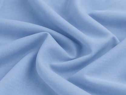 Tissu en coton 100 % bleu – disponible en ligne chez Šarlotes audumi