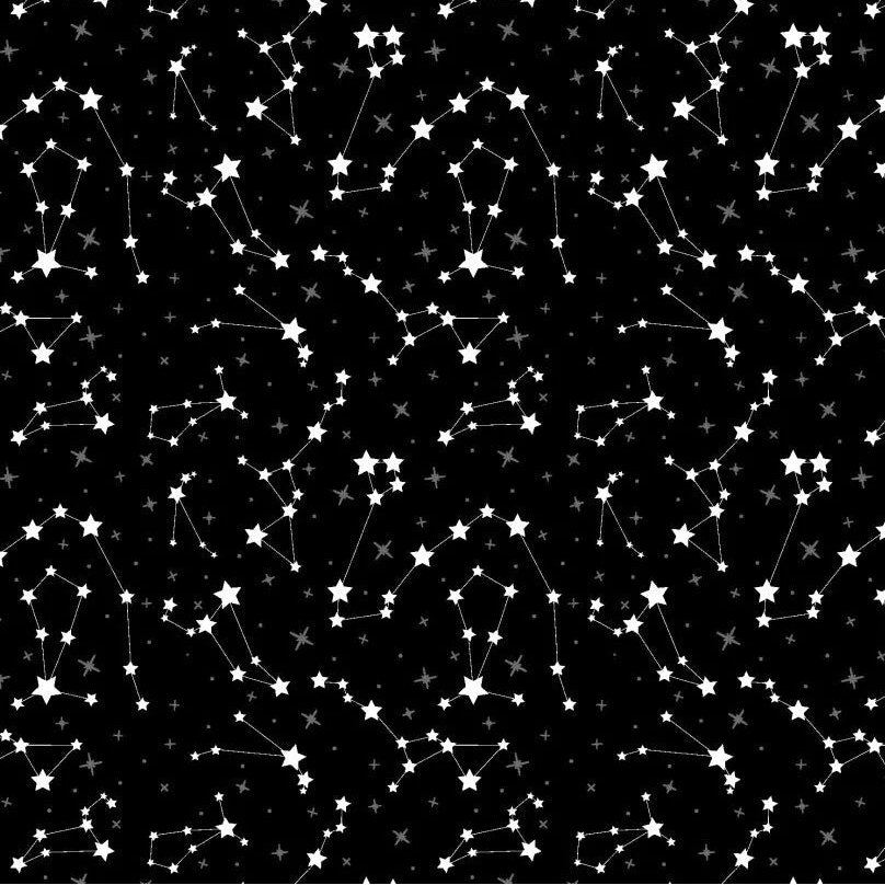 Image avec tissu 100 % coton - constellation 125 g/m² – disponible chez Šarlotes audumi