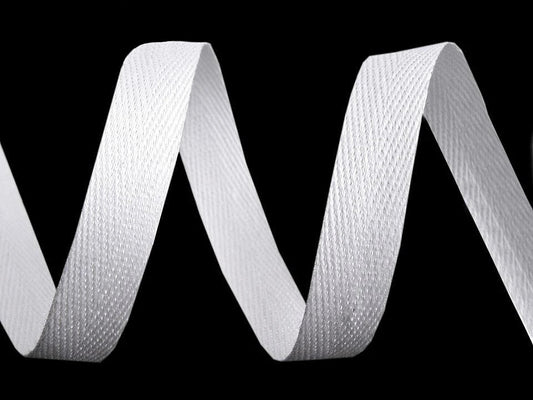 100% ruban en coton blanc 10 mm