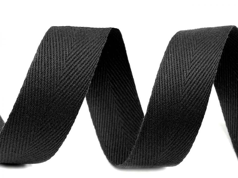 Ruban 100 % coton 30 mm - noir