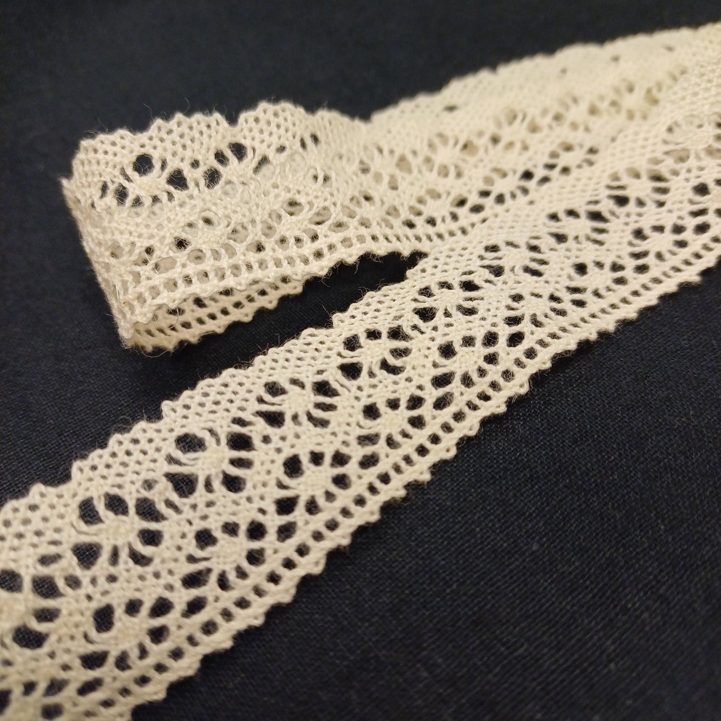 100% Cotton Lace - 2 cm natural - LV