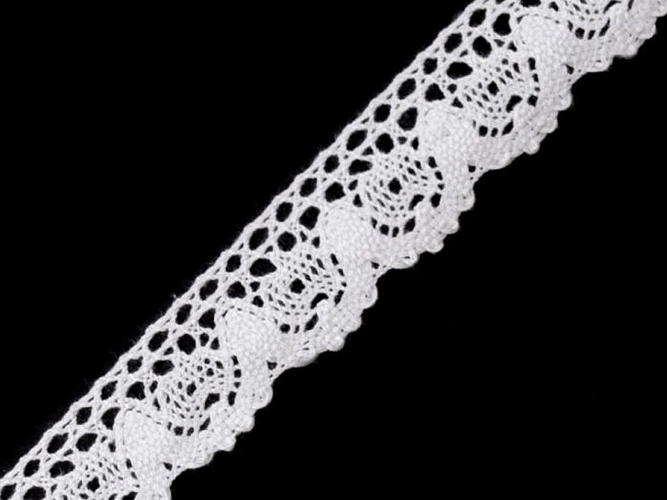 Image avec dentelle 100 % coton 2,5 cm - blanche – disponible chez Šarlotes audumi