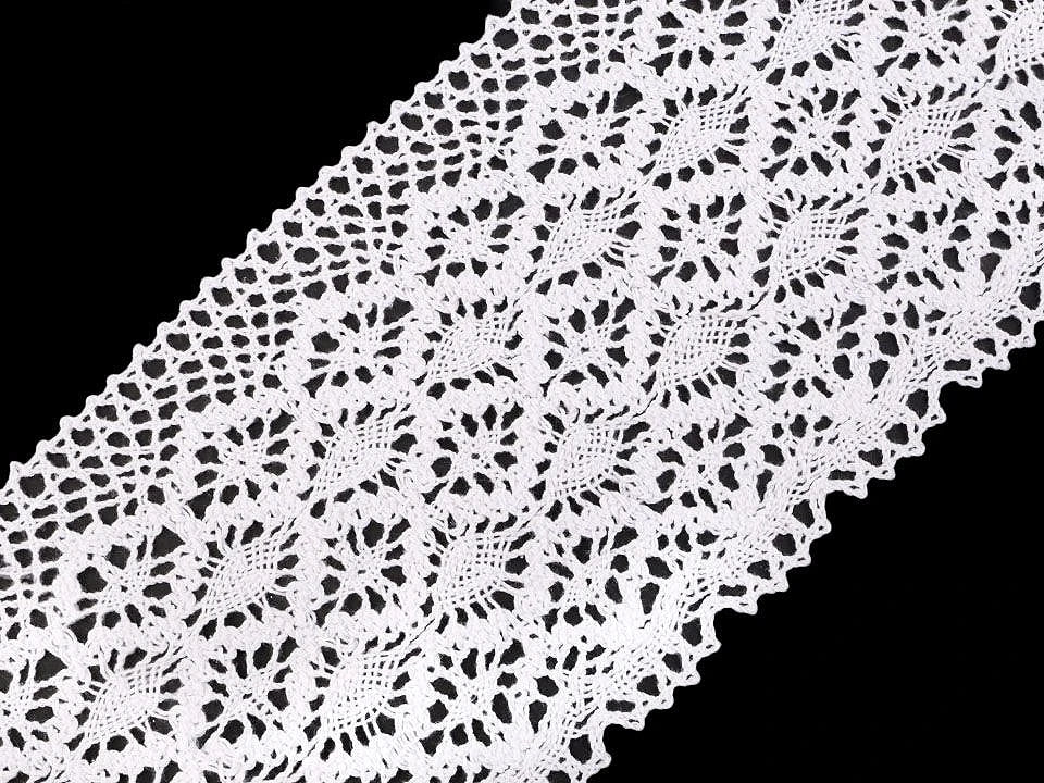 Dentelle 100 % coton|14 cm|blanche